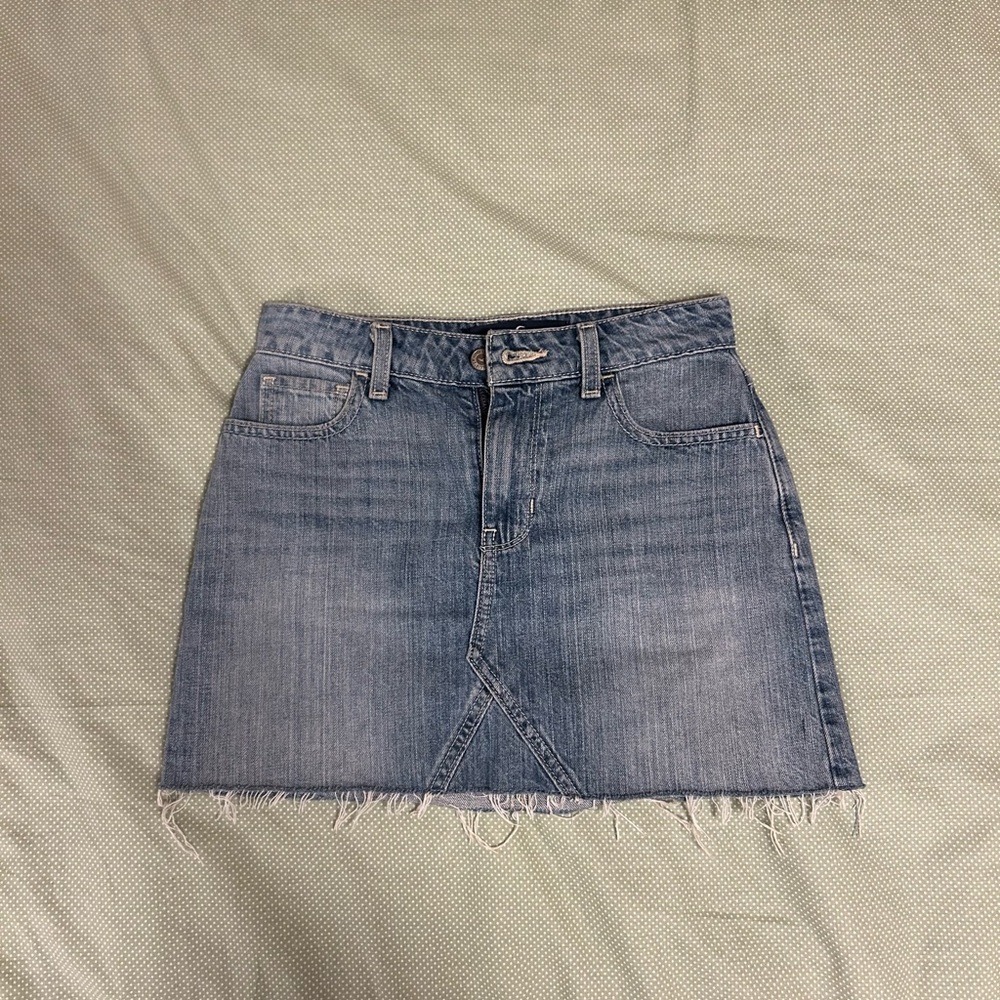 Hollister denim mini skirt